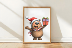 Quirky Christmas Festive Bear Clipart Product Image 3