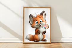 Quirky Christmas Fox Clipart Product Image 3