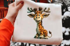 Quirky Christmas Giraffe Clipart Product Image 2