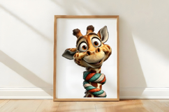 Quirky Christmas Giraffe Clipart Product Image 3