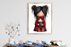 Quirky Christmas Girl Clipart Product Image 3