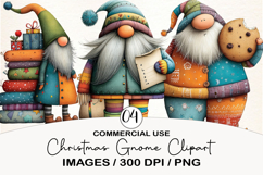 Quirky Christmas Gnome Clipart Product Image 1