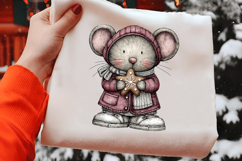 Quirky Christmas Mouse Clipart Product Image 2