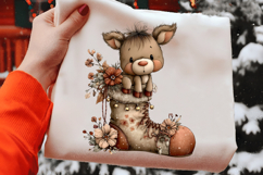 Quirky Christmas Reindeer Clipart Product Image 2