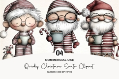 Quirky Christmas Santa Clipart Product Image 1