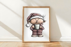 Quirky Christmas Santa Clipart Product Image 3