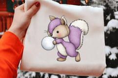 Quirky Christmas Squirrel Clipart Product Image 2