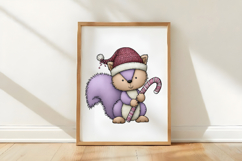 Quirky Christmas Squirrel Clipart Product Image 3