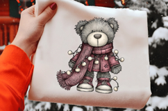 Quirky Christmas Teddy Bear Clipart Product Image 2