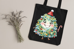 Quirky Christmas Tree Character PNG Clipart Bundle Product Image 3