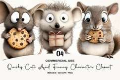 Quirky Cute And Funny Characters Clipart Product Image 1