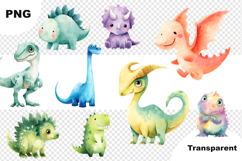 Quirky Dinos Clipart Cute Cartoon Dinosaur Characters Product Image 2