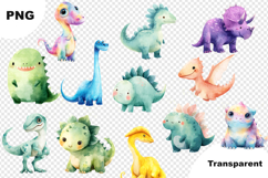 Quirky Dinos Clipart Cute Cartoon Dinosaur Characters Product Image 3