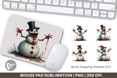Quirky Snowman Mouse Pad Product Image 1
