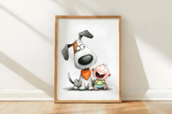 Quirky Dog Baby Clipart Sublimation Product Image 3