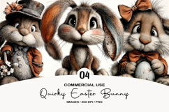Quirky Easter Bunny Clipart Product Image 1