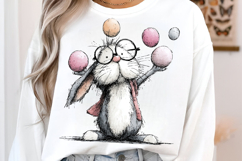 Quirky Easter Bunny Clipart Product Image 2