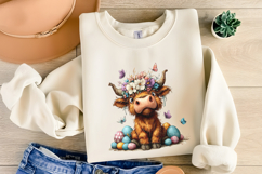 Quirky Easter Cow Clipart Product Image 2