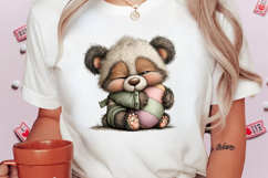 Quirky Easter Cute Panda Clipart Product Image 2