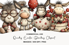 Quirky Easter Donkey Clipart Product Image 1