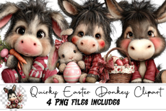 Quirky Easter Donkey Clipart Product Image 1