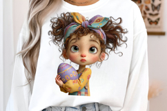 Quirky Easter girl Clipart Product Image 2