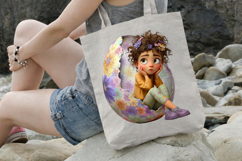 Quirky Easter girl Clipart Product Image 3