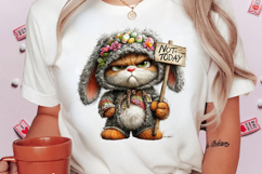 Quirky Easter Grumpy Bunny Clipart Product Image 2