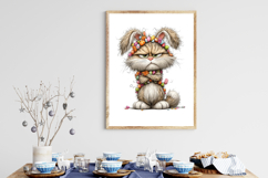 Quirky Easter Grumpy Cat Clipart Product Image 3