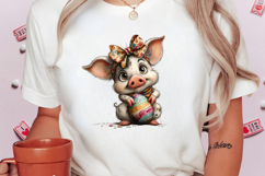 Quirky Easter Pig Clipart Product Image 2