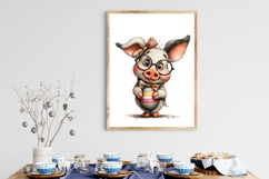 Quirky Easter Pig Clipart Product Image 3