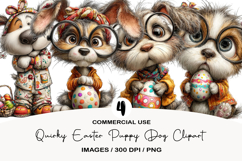 Quirky Easter Puppy Dog Clipart Product Image 1