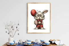 Quirky Easter Rabbit Clipart Product Image 3