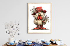 Quirky Easter Rooster Clipart Product Image 3
