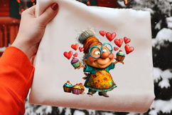 Quirky Elderly Valentine Woman Clipart Product Image 2