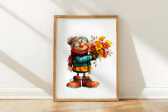 Quirky Elderly Valentine Woman Clipart Product Image 3