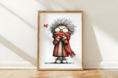 Quirky Elderly Valentine Woman Clipart Product Image 3