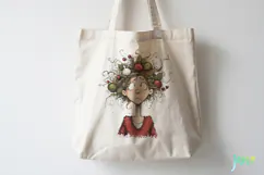 Quirky Frazzled Christmas Girl Clipart Product Image 3