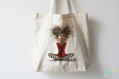 Quirky Frazzled Christmas Girl Clipart Product Image 8
