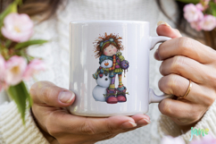 Quirky Frazzled Christmas Girl Clipart Product Image 9