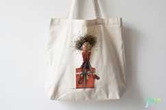 Quirky Frazzled Christmas Girl Clipart Product Image 2