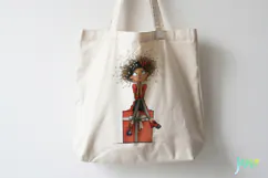 Quirky Frazzled Christmas Girl Clipart Product Image 2