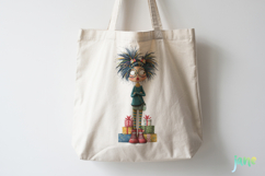 Quirky Frazzled Christmas Girl Clipart Product Image 4