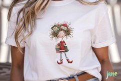Quirky Frazzled Christmas Girl Clipart Product Image 5