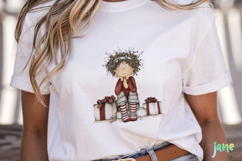 Quirky Frazzled Christmas Girl Clipart Product Image 5
