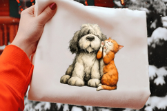 Quirky Friendship Funny Dog Cat Clipart Product Image 2