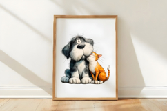 Quirky Friendship Funny Dog Cat Clipart Product Image 3