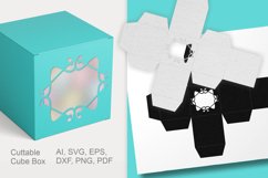 Quirky Fun Window Holes Cuttable Cube Gift Box SVG