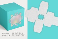 Quirky Fun Window Holes Cuttable Cube Gift Box SVG