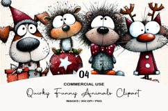 Quirky Funny Animals Clipart Product Image 1